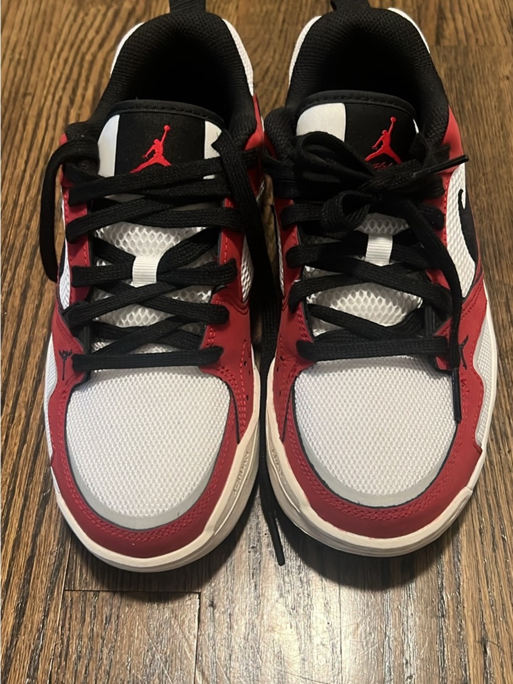 Jordan Kids Low-Top Sneakers - White, Red & Black